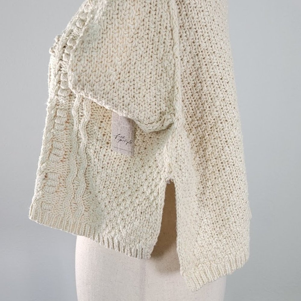 FREE PEOPLE changing tides cropped sweater Sz XS NEW - Picture 4 of 10